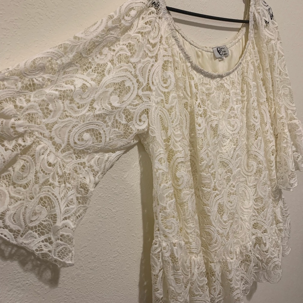 Lace Overlay Top